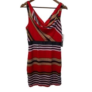 NWT XOXO Striped Scoop Neck Sleeveless Shift Dress 8